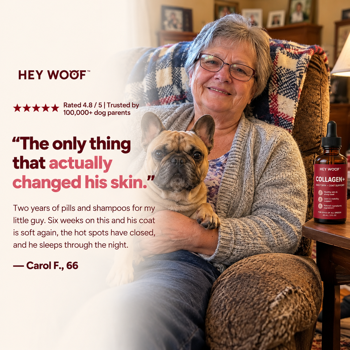HeyWoof Collagen+ | Daily Skin & Coat Support for Dogs