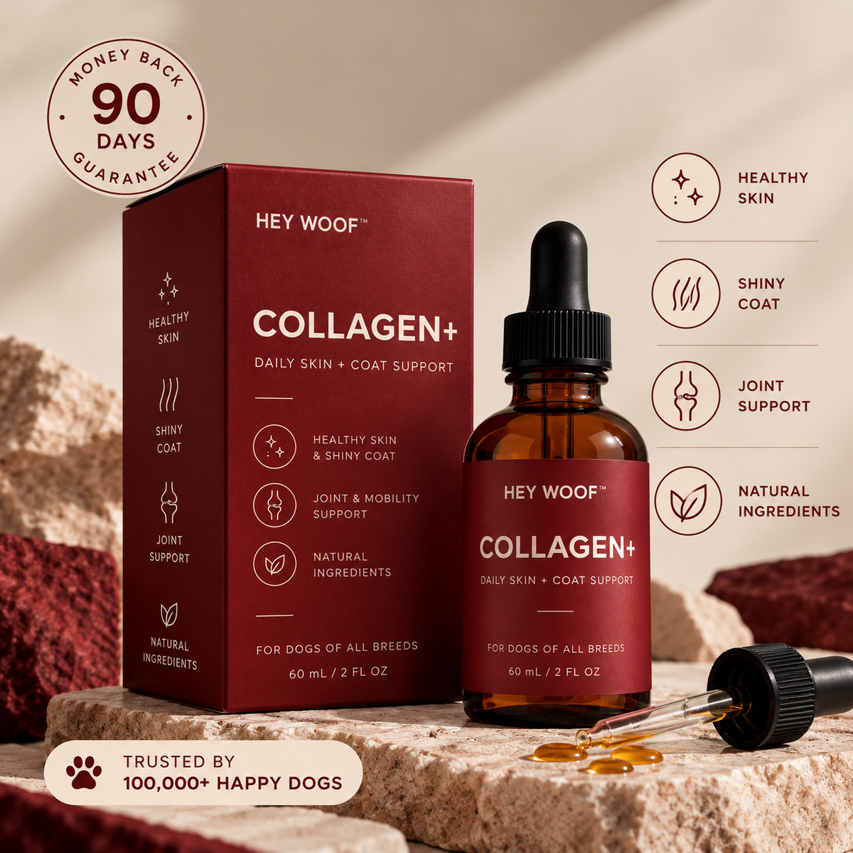 HeyWoof Collagen+ | Daily Skin & Coat Support for Dogs